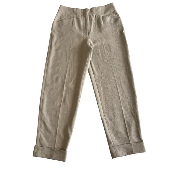 CLUB MONACO Textured Slim Trousers Camel NWT Size 8 - Picture 2 of 11